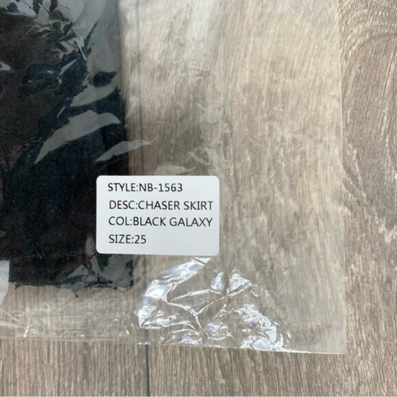 Free People Neon Blonde Chaser Mini Skirt Black Leather Waxed Denim High Waist - Picture 6 of 14